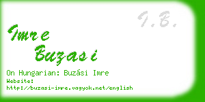 imre buzasi business card