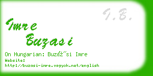 imre buzasi business card